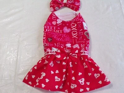 Vestido perro mascota, San Valentín, Be Mine, XO, Mediano**(leer detalles) Foto 1 de 4