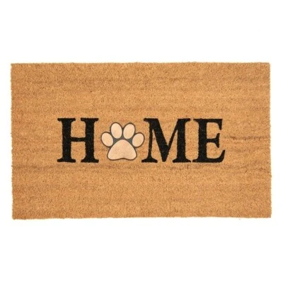 Clayre & Eef Fußmatte Home Tierpfote Kokos-Türmatte 75x45 cm  Fußabtreter natur - Bild 1 von 2