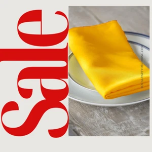 GELB - Poly Popeline Serviette - 18"" x 18"" - Stoffservietten, waschbare Servietten, - Bild 1 von 5