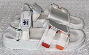 ADIDAS Adilette 4.0 White Red Orange Green Sandals NEW Mens Sz 10 wmns 11.5 - Picture 1 of 8