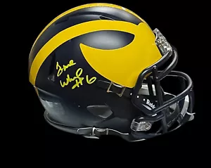 TYRONE WHEATLEY MICHIGAN WOLVERINES SIGNED MINI HELMET BECKETT COA - Picture 1 of 2