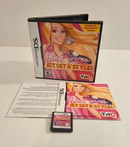 Barbie: Jet, Set & Style (Nintendo DS 2011) Complete in Case Excellent Condition - Picture 1 of 7