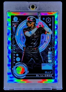 ELLY DE LA CRUZ ROOKIE REFRACTOR Silver Holo RC SP Insert 2024 BOWMAN - REDS - Picture 1 of 8