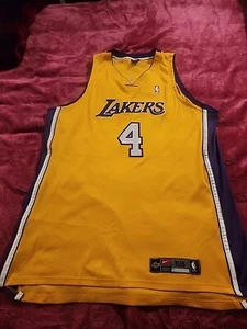 NIKE LOS ANGELES LAKERS LUKE WALTON #4 YELLOW BASKETBALL JERSEY SIZE (56) 3XL - Picture 1 of 24