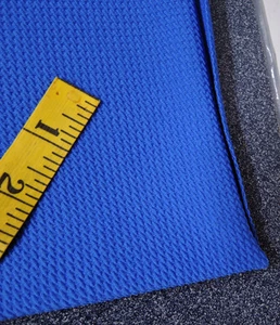 Fabric Knit Jersey Paola Pique Jacquard Textured Athletic Sports Blue 58" x 1/2y - Picture 1 of 6