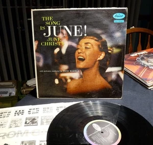 JUNE CHRISTY The Song Is June CAPITOL T 1114 Seitenlogo Etikett PETE RUGULO Conduct - Bild 1 von 6