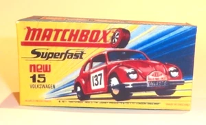 Matchbox Superfast No 15 Volkswagen Rally Sedan Empty Repro H style Box. - Picture 1 of 1