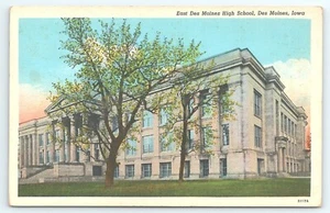 Postal East Des Moines High School Des Moines Iowa b - Imagen 1 de 2