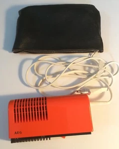 AEG Föhn TL 110/220V 350W orange Vintage 60er Jahre mit Kunstledertasche - Bild 1 von 4