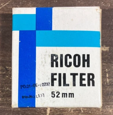 Vintage Ricoh 52mm UV Lens Filter Screw-In w/ Box & Plastic Case 52 mm Japan - Image 1 of 4