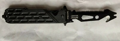 MTech USA MT-893BK 4.75" RESCUE UTILITY FLDR, SOLID BLK ANODIZED ALUM HNDL  NIB - Image 1 of 3