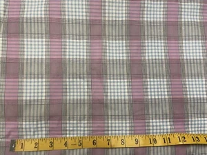 TESSUTO VINTAGE PLAID 100% COTONE DA CANTIERE - Foto 1 di 1