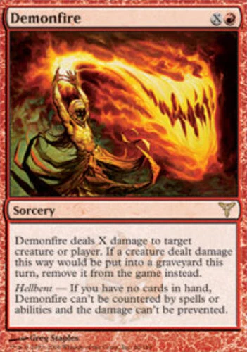 Demonfire ~ Moderately Played Dissension MTG Magic UltimateMTG Red Card - Image 1 of 1