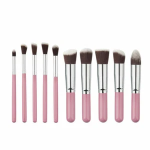 Makeup Brushes - 10 piece set - Pink - Blush, Foundation, Eyeshadow, Eyeliner + - Picture 1 of 1
