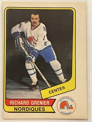 1976-77 O-Pee-Chee WHA RICHARD GRENIER Quebec Nordiques #59 Vintage Hockey Card - Image 1 of 2