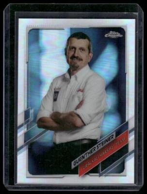 Guenther Steiner 2021 Topps Chrome Formula 1 F1 #92 Silver Refractor SP - Image 1 of 2