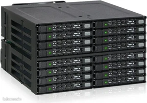 Icy Dock ToughArmor MB516SP-B, Robustes Full Metal 16 Baies 2,5" SAS/SATA/SSD/HDD - Bild 1 von 7
