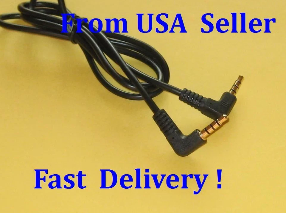 4 Pack 6ft AV Cables 3.5mm (1/8") Stereo 4-Pole TRRS Male to Male Audio Video US - Image 1 of 1