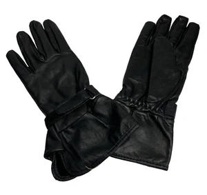 Guantes de cuero sintético para mujer motociclista negros forrados de poliéster talla grande NUEVOS - Imagen 1 de 8
