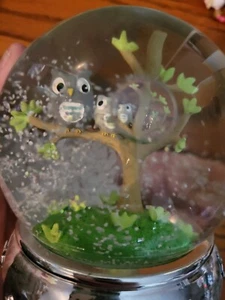 Reed & Barton Hazelnut Hollow Owl Musical Waterglobe - Picture 1 of 10