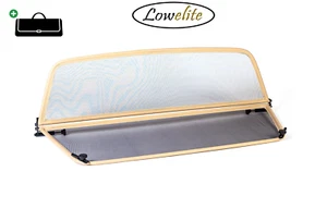 Windschott VW Beetle ( 2012-2019 ) Cabrio Windabweiser Beige + Tasche - Foto 1 di 6