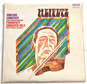 HEIFETZ Sibelius Prokofiev Concerto RCA Vinyl LP  Hendl  Munch
