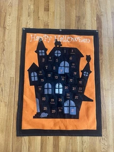 Pottery Barn Kids Happy Halloween Spooky Mansion Countdown Calendar Pockets Felt - Picture 1 of 3