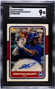 🔥 SEBASTIAN WALCOTT - ON-CARD AUTO! RANGERS #1 PROSPECT 🔥 2025 ONYX VINTAGE - Picture 1 of 2