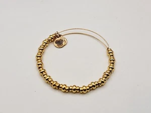 ALEX & ANI Shiny Gold " Nile " Metal Beaded Charm Bangle Bracelet ✨️ - Picture 1 of 7