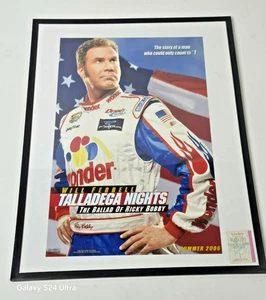 Will Ferrell Talladega Night Movie Poster With Ticket 17x11.5 Framed - Picture 1 of 10