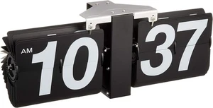 AZUMAYA CLK-118BK Flip Clock Black Stylish Nostalgic Design 37Wx12.1H cm Battery - Picture 1 of 11