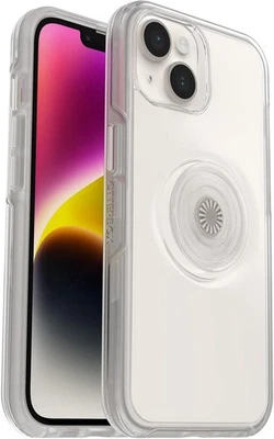 Funda OtterBox + Pop Symmetry Clear Series para iPhone 14 y iPhone 13 (Solo) Foto 1 de 4