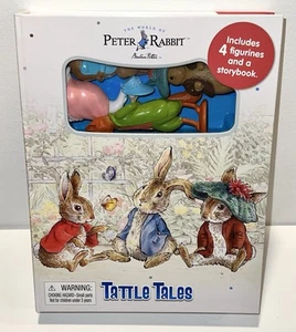 Peter Rabbit Tattle Tales Storybook & 4 Play Figurines Animals Kids Baby Toy NEW - Picture 1 of 20