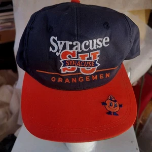 Vintage Syracuse Orangemen hat cap snap back blue orange Logo Bill - Picture 1 of 7