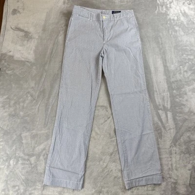 Pantalones Seeksucker Polo Ralph Lauren para niño talla 16 azul blanco a rayas 27x29 Foto 1 de 4
