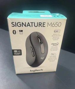 Bezprzewodowa mysz optyczna Logitech Signature M650, cichy dotyk, grafit fabrycznie nowa - Zdjęcie 1 z 2