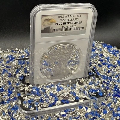 Prueba 2012 W $1 Silver Eagle primeros lanzamientos NGC PF70UC raro 1 de 4.222 ¡Impecable! Foto 1 de 4