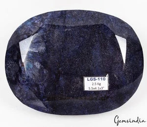2.5 Kg Natural Blue Sapphire Oval Faceted Cut Loose Museum Size Earth mined Gem - Picture 1 of 9