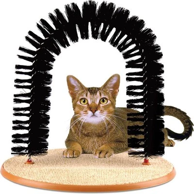 Scratching Arch Bristles Massager Scratcher Free Catnip Grooming Cat Kitten - Image 1 of 4