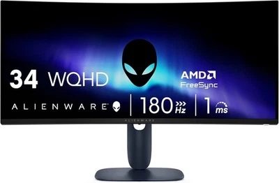 Monitor curvo para juegos 34 - AW3425DWM - Pantalla de 34 pulgadas WQHD 180Hz 1 ms, 1500R Foto 1 de 4