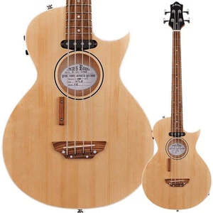 Grassroots G-Ac-Bass Ntl/Stn Natural Satin Acoustic Electric Guitar Bass Safe de - Picture 1 of 7