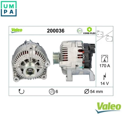 ALTERNATOR 200036 FOR BMW 5/E60/E61/7/E66/E67 N47D20C/A M47D20 2.0L 4cyl 5 E61 - Image 1 of 4