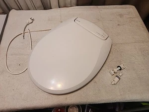 LumaWarm - ROUND Heated Electric Warm Toilet Seat Nightlight White Used Demo - Picture 1 of 10