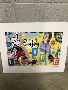 Nelson De La Nuez "Goditi la vita" stampa firmata 16x20 pollici - Foto 1 di 3