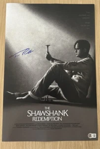 TIM ROBBINS SIGNIERT 12X18 THE SHAWSHANK EINLÖSUNG FOTO BECKETT BAS - Bild 1 von 2