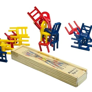 Pick Up Sticks & Stacking Chairs 2 Games of Concentration and Dexterity - Picture 1 of 8