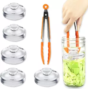 5-Pack Glass Fermentation Weights with Easy Grip Handle and Unique Texture Desig - Picture 1 of 12