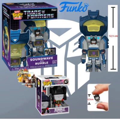 FUNKO TRANSFORMES BITTY BOT FIGURA SOUNDWAVE with RUMBLE DISPONIBILE - Immagine 1 di 4