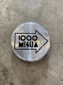 1000 MIGLIA Silver Black Alloy Wheel Plastic Center Cap #2 - Picture 1 of 3