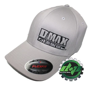 L/XL Silver Chevy Duramax flexfit hat ball cap fitted flex fit gear truck Dmax - Picture 1 of 2
